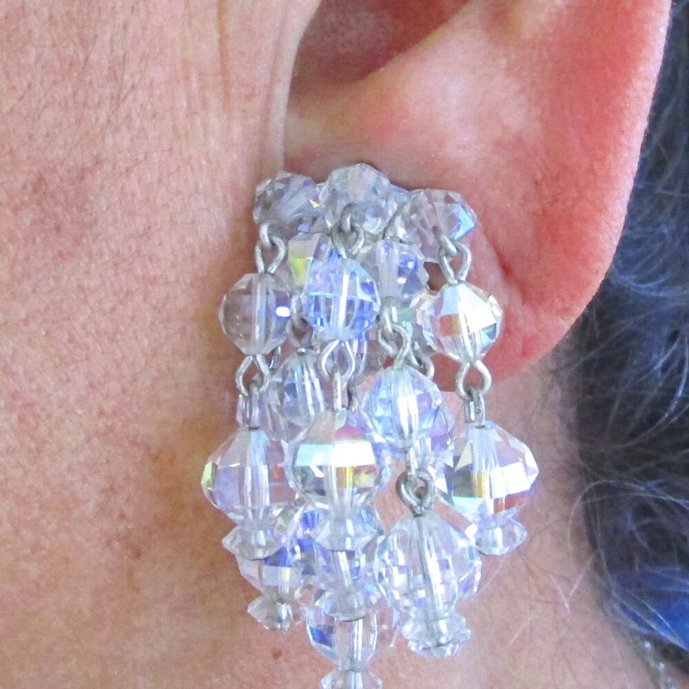 Waterfall aurora borealis earrings